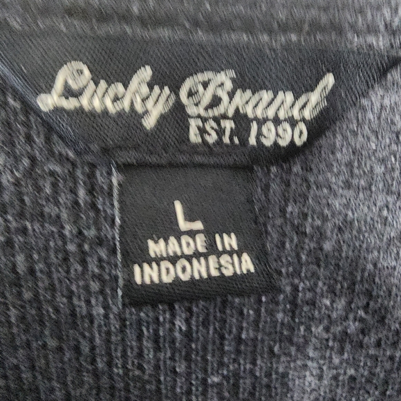 Lucky Brand Crochet and Waffle Knit Long Sleeved Top Large - Picture 5 of 11